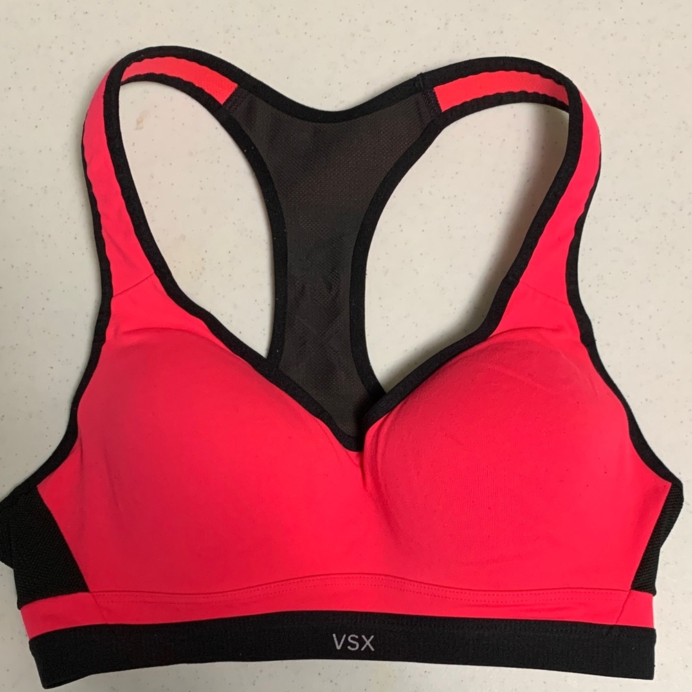 VSX Vibrant Pink and Black Sports Bra